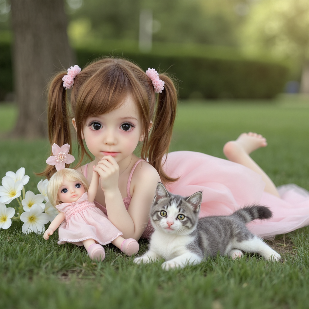 108cm/3.55ft Cute Flat Chest Sex Doll – Dana