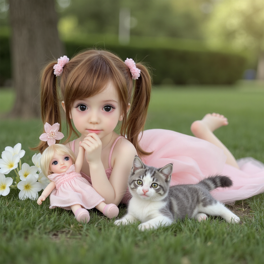 108cm/3.55ft Cute Flat Chest Sex Doll – Dana