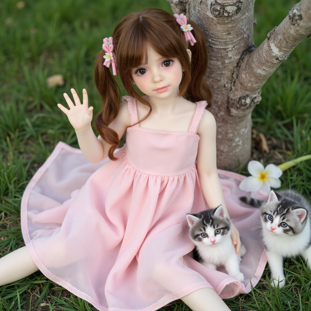 108cm/3.55ft Cute Flat Chest Sex Doll – Dana