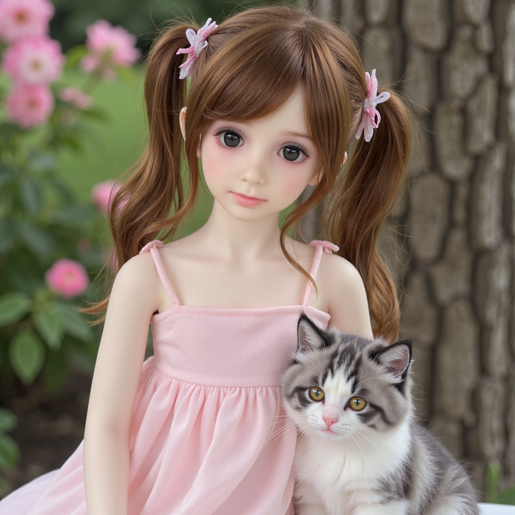 108cm/3.55ft Cute Flat Chest Sex Doll – Dana