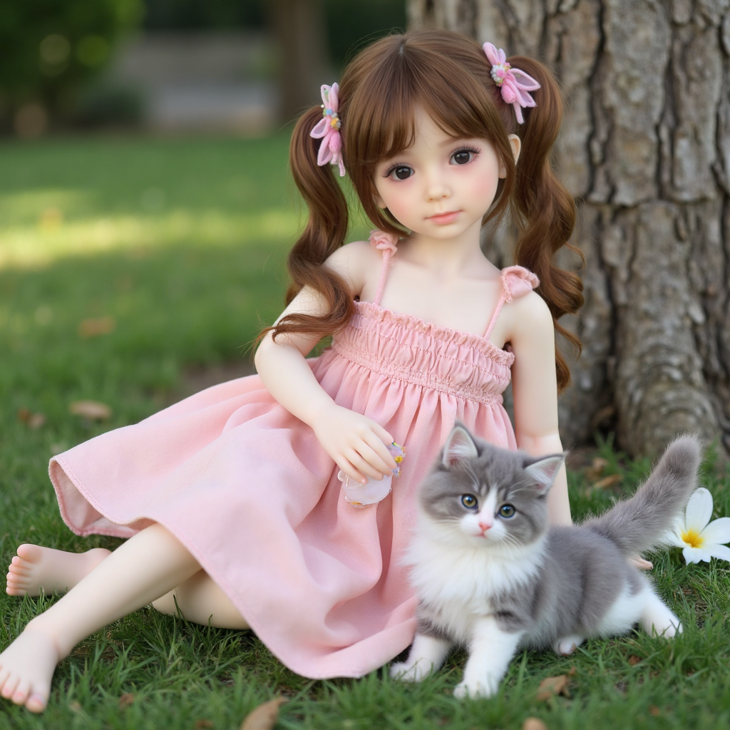 108cm/3.55ft Cute Flat Chest Sex Doll – Dana